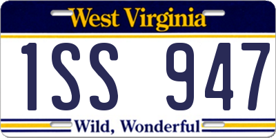 WV license plate 1SS947