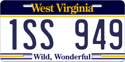 WV license plate 1SS949