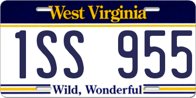 WV license plate 1SS955