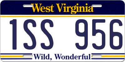 WV license plate 1SS956