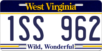 WV license plate 1SS962