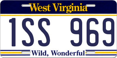 WV license plate 1SS969