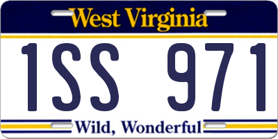 WV license plate 1SS971