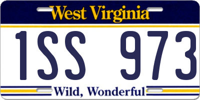 WV license plate 1SS973