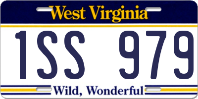 WV license plate 1SS979