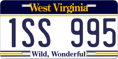 WV license plate 1SS995
