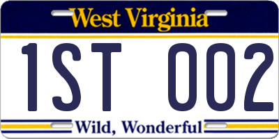 WV license plate 1ST002