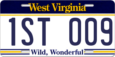 WV license plate 1ST009