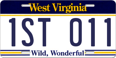 WV license plate 1ST011