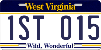 WV license plate 1ST015
