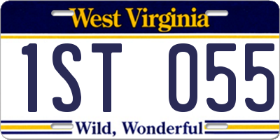 WV license plate 1ST055