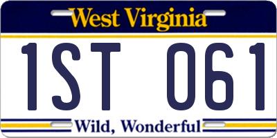 WV license plate 1ST061