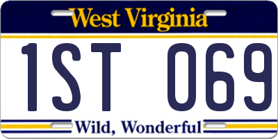 WV license plate 1ST069