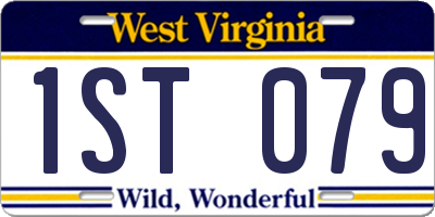 WV license plate 1ST079