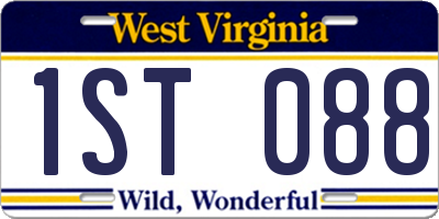 WV license plate 1ST088