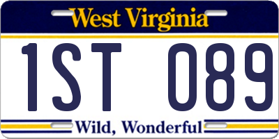 WV license plate 1ST089