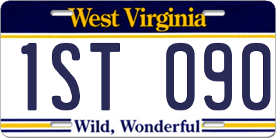 WV license plate 1ST090