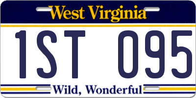 WV license plate 1ST095