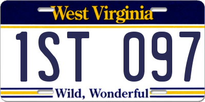 WV license plate 1ST097