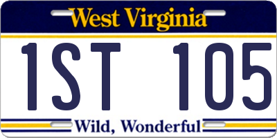 WV license plate 1ST105