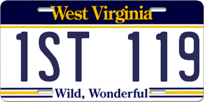 WV license plate 1ST119