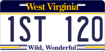 WV license plate 1ST120