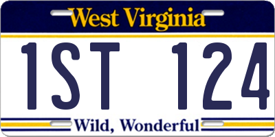 WV license plate 1ST124