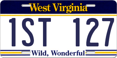 WV license plate 1ST127