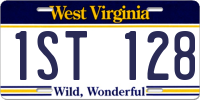 WV license plate 1ST128