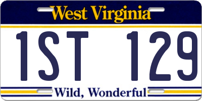 WV license plate 1ST129