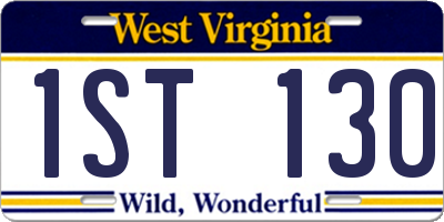 WV license plate 1ST130
