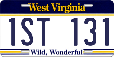 WV license plate 1ST131