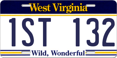 WV license plate 1ST132