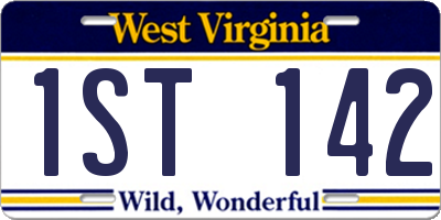 WV license plate 1ST142