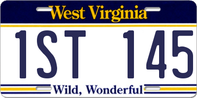 WV license plate 1ST145