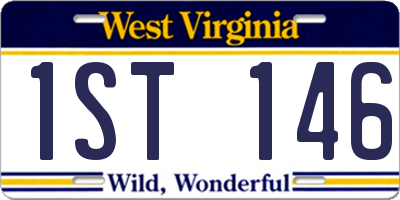 WV license plate 1ST146