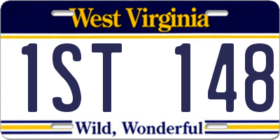 WV license plate 1ST148