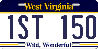WV license plate 1ST150