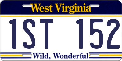 WV license plate 1ST152