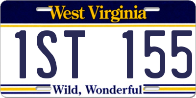 WV license plate 1ST155