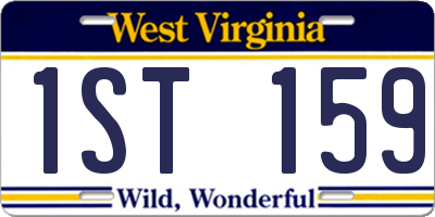 WV license plate 1ST159