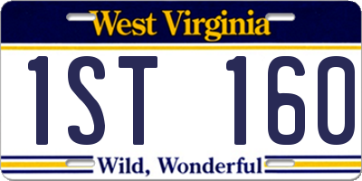 WV license plate 1ST160