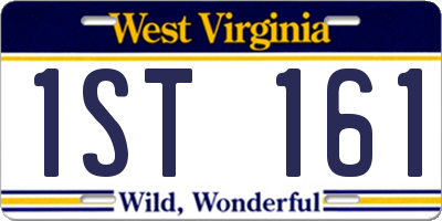 WV license plate 1ST161