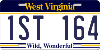 WV license plate 1ST164