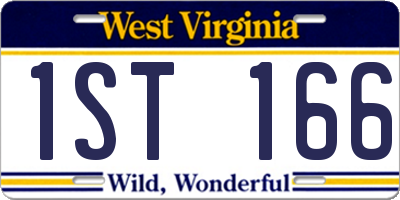 WV license plate 1ST166