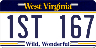 WV license plate 1ST167