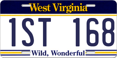 WV license plate 1ST168