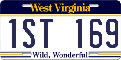 WV license plate 1ST169