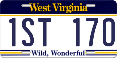 WV license plate 1ST170