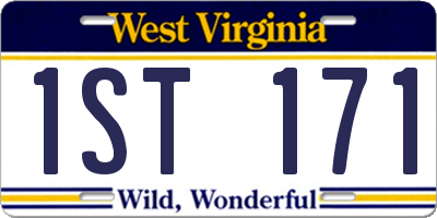 WV license plate 1ST171